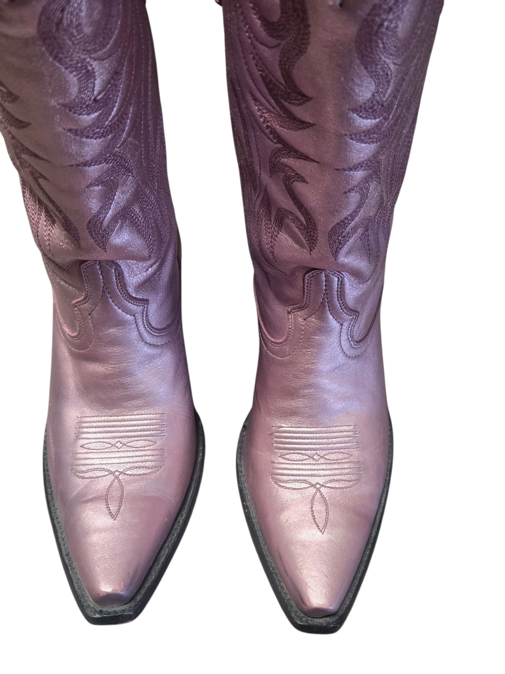 Idyllwind Women's Metallic Pink Leather Western Boot - Snip Toe Size 8.5 B - Picture 4 of 12